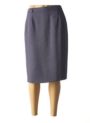 Jupe mi-longue coupe droite bleu FE EDITION femme