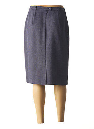 Jupe mi-longue coupe droite bleu FE EDITION femme