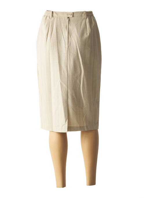 Jupe mi-longue beige GRIFFON pour femme