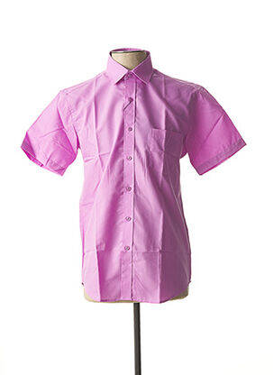 Chemise manches courtes violet AMPARO pour homme