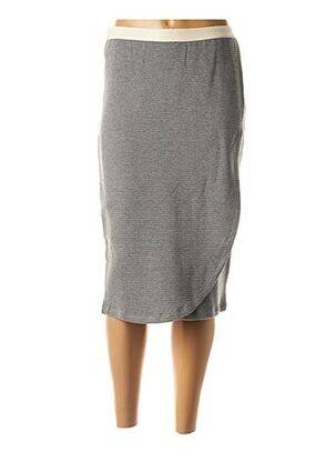 Jupe mi-longue stretch gris DROLATIC femme