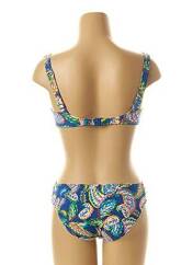 Maillot de bain 2 pièces bleu BELCOR pour femme seconde vue