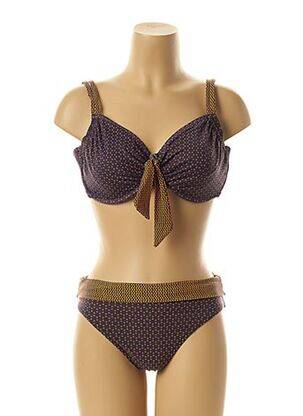 Maillot de bain 2 pièces stretch violet BELCOR femme