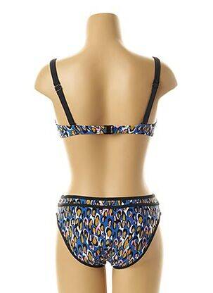 Maillot de bain 2 pièces stretch bleu BELCOR femme