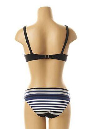Maillot de bain 2 pièces stretch bleu LOU femme
