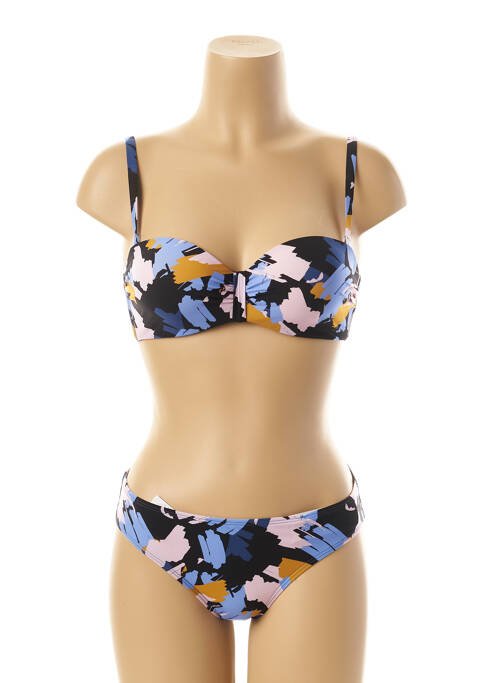 Maillot de bain 2 pièces bleu LOU pour femme