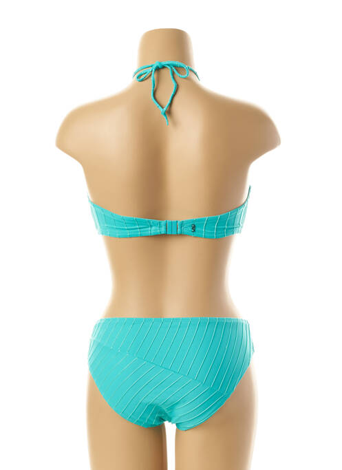 Maillot de bain 2 pièces bleu LOU pour femme