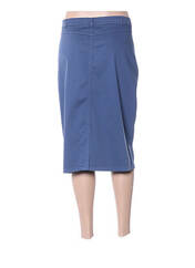 Jupe mi-longue bleu GUY DUBOUIS pour femme seconde vue