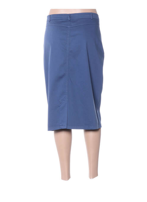 Jupe mi-longue bleu GUY DUBOUIS pour femme