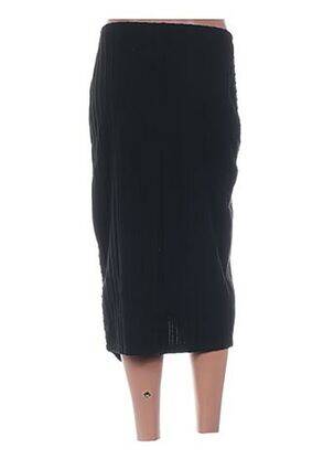 Jupe mi-longue coupe droite noir G!OZE femme