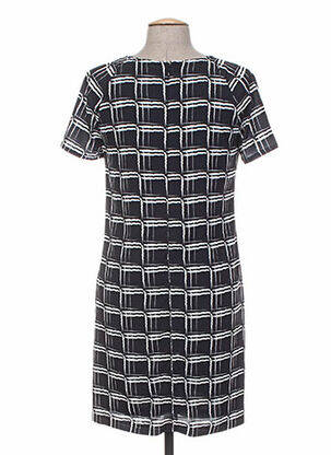 Robe mi-longue imprimé fantaisie manches courtes noir G!OZE femme