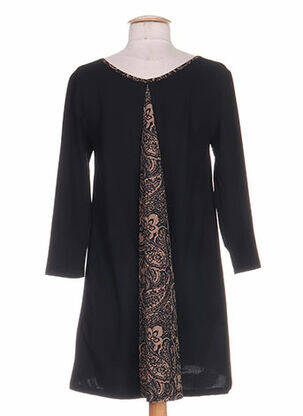 Tunique manches longues col rond noir G!OZE femme