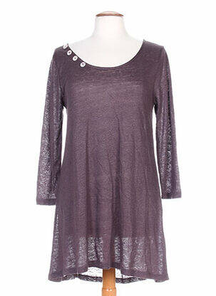 T-shirt manches longues manches longues violet G!OZE femme