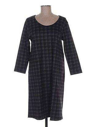 Robe mi-longue manches longues manches longues bleu G!OZE femme