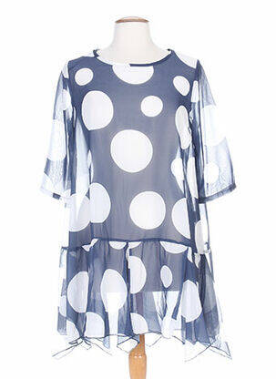 Tunique manches courtes col rond bleu G!OZE femme