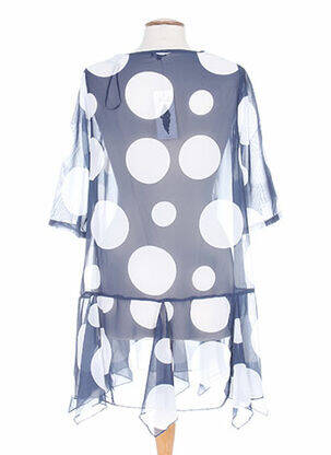 Tunique manches courtes col rond bleu G!OZE femme