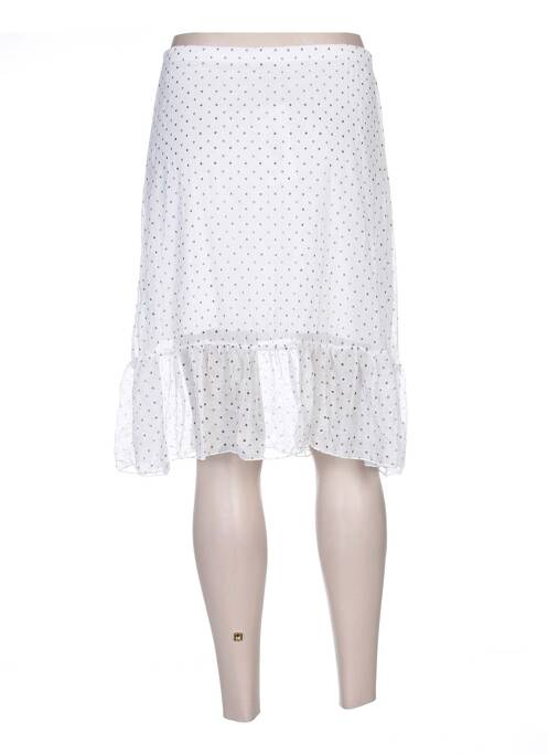 Jupe mi-longue blanc G!OZE pour femme