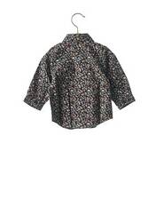 Chemise manches longues bleu PETIT BATEAU pour garçon seconde vue