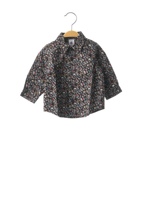 Chemise manches longues bleu PETIT BATEAU pour garçon