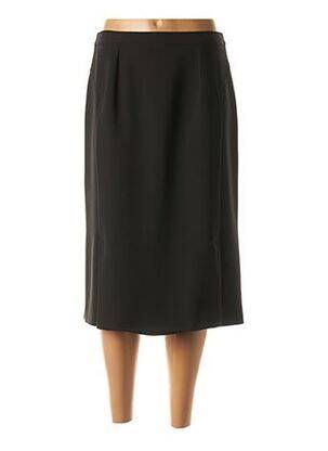 Jupe mi-longue coupe droite noir CHRISTIAN MICHEL femme