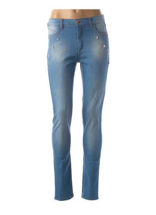 Jeans coupe slim bleu CRISTINA BARROS pour femme
