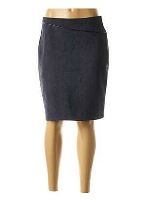 Jupe mi-longue stretch bleu PLURIELLES femme