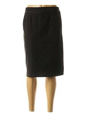 Jupe mi-longue coupe droite noir PLURIELLES femme