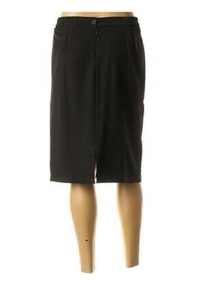 Jupe mi-longue stretch noir PLURIELLES femme