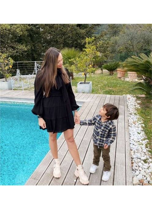 Robe mi-longue noir NASTY GAL pour femme