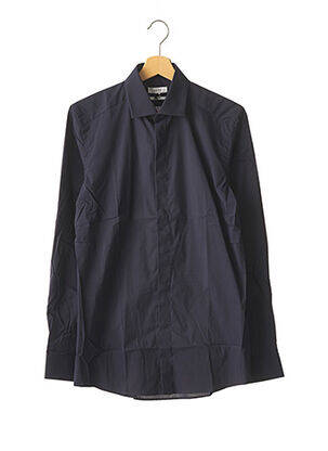 Chemise manches longues poignets boutonnés bleu REISS homme