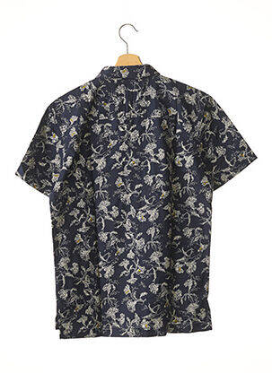 Chemise manches courtes imprimé fantaisie bleu CURRENTE/ELLIOTT homme