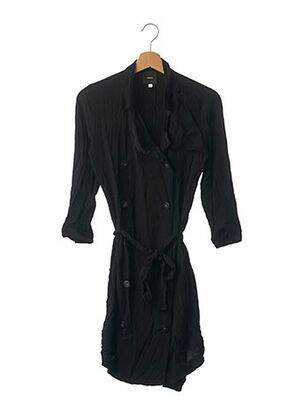 Robe mi-longue manches 3/4 manches 3/4 noir IDANO femme