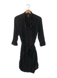Robe mi-longue manches 3/4 manches 3/4 noir IDANO femme