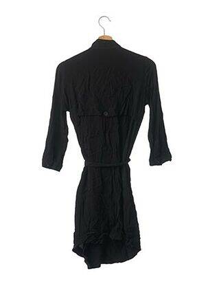 Robe mi-longue manches 3/4 manches 3/4 noir IDANO femme