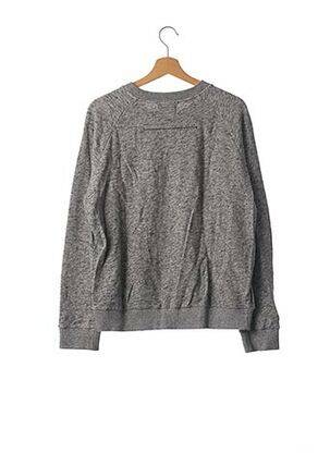 Sweat-shirt broderie manches longues gris HARMONY femme