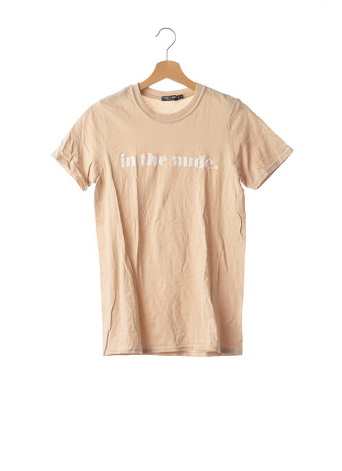 T-shirt beige NASTY GAL pour femme