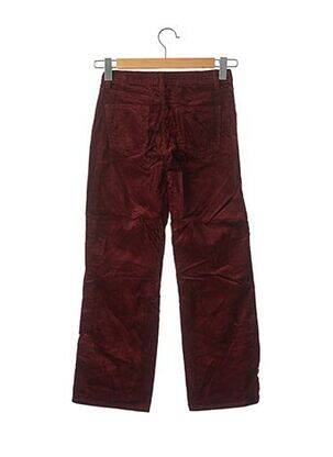 Pantalon droit fermeture zippée sous rabat boutonné taille normale rouge CLOSED femme
