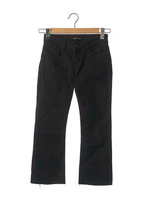 Pantalon 7/8 fermeture zippée sous rabat boutonné taille basse noir CIMARRON femme