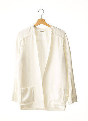Veste chic tissage crêpe blanc BELAIR femme