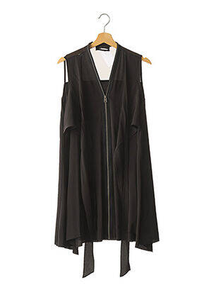Robe mi-longue coupe fluide sans manche noir ALLSAINTS femme