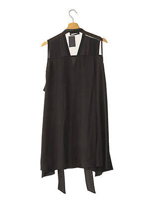 Robe mi-longue coupe fluide sans manche noir ALLSAINTS femme