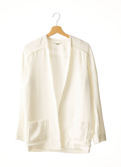 Veste chic tissage crêpe blanc BELAIR femme