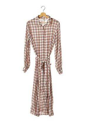 Robe longue manches courtes manches courtes rouge GESTUZ femme