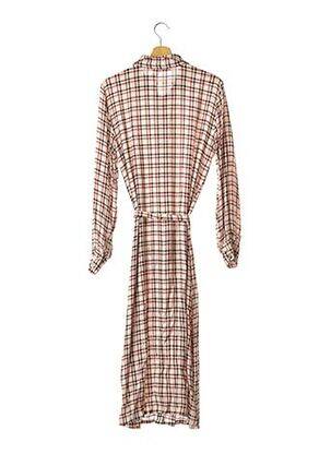 Robe longue manches courtes manches courtes rouge GESTUZ femme