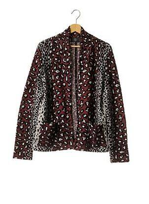 Gilet manches longues col châle rouge MAISON OLGA femme