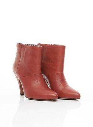Bottines/boots matière lisse talon de 7 à 9cm marron MISSONI femme