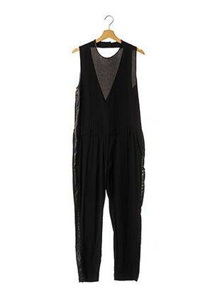Combi-pantalon tissage crêpe noir 8PM femme