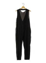 Combi-pantalon tissage crêpe noir 8PM femme