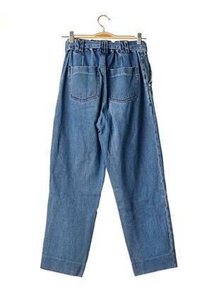 Pantalon droit fermeture zippée sous rabat avec crochet taille haute bleu SCOTCH & SODA femme