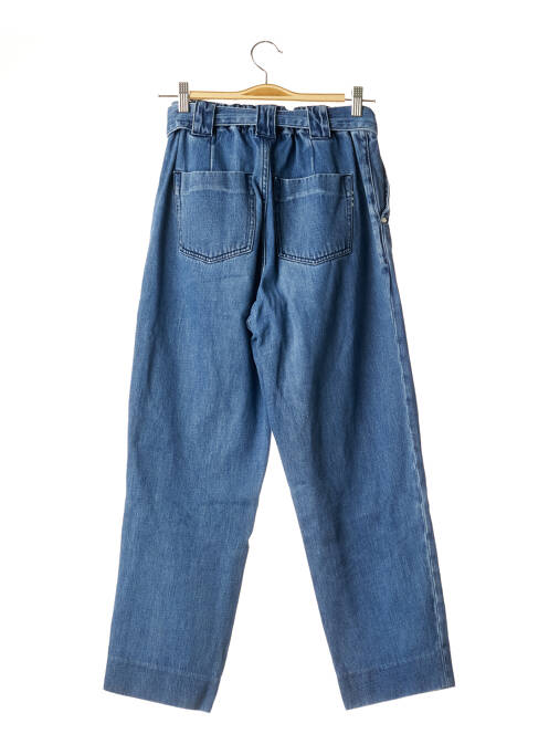 Pantalon droit fermeture zippée sous rabat avec crochet taille haute bleu SCOTCH & SODA femme